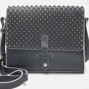 IIIBECa by Joy Gryson Studded Duane Black Leather Bag
